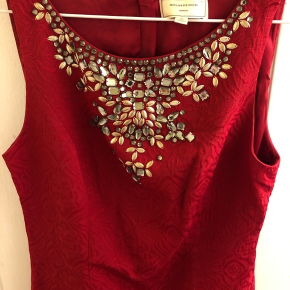 Anthropologie Red Evening Dress - Size 4 - Picture 3 of 8